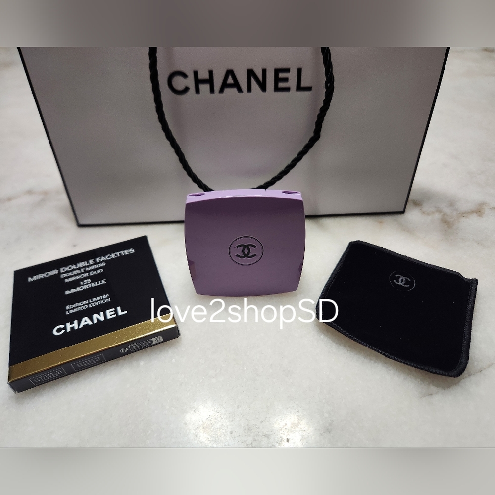 CHANEL 135 IMMORTELLE DOUBLE MIRROR MIROIR DOUBLE FACETTES 135 Purple Limited Ed - Picture 6 of 7